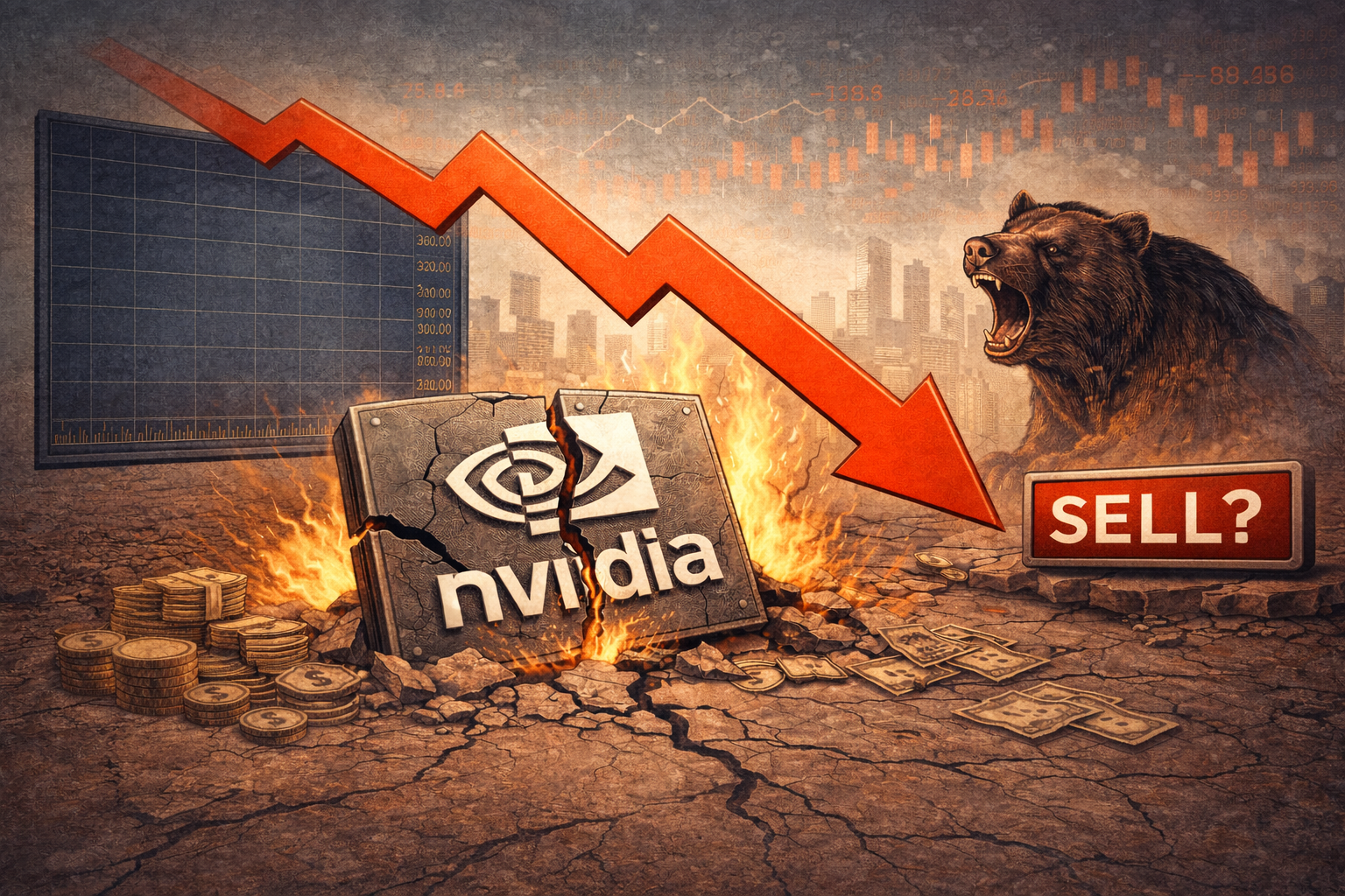 AI generated image for Nvidia stock